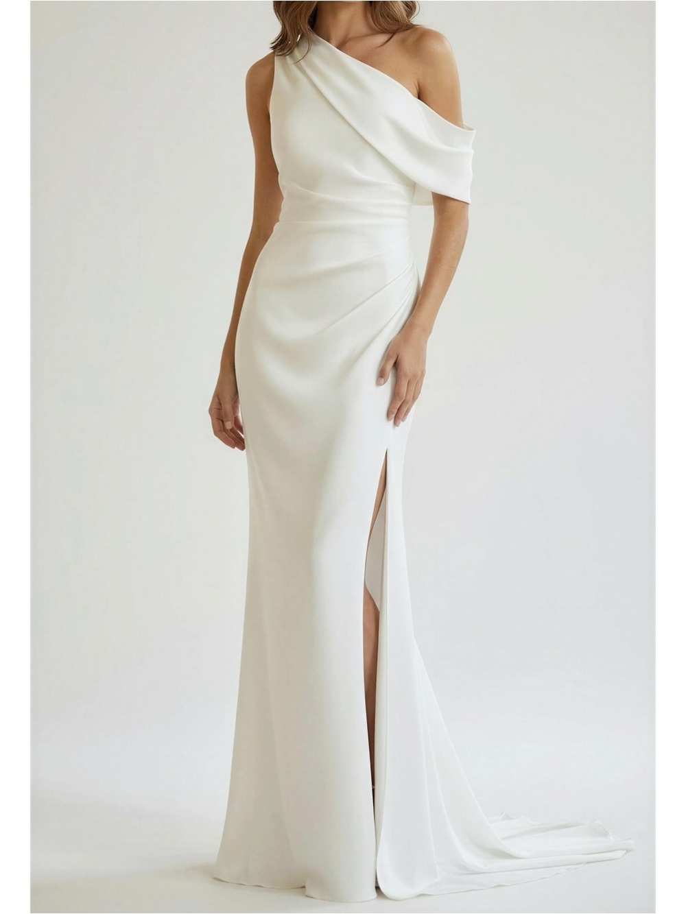 ELLIATT Isadora One Shoulder Gown, Ivory, Small